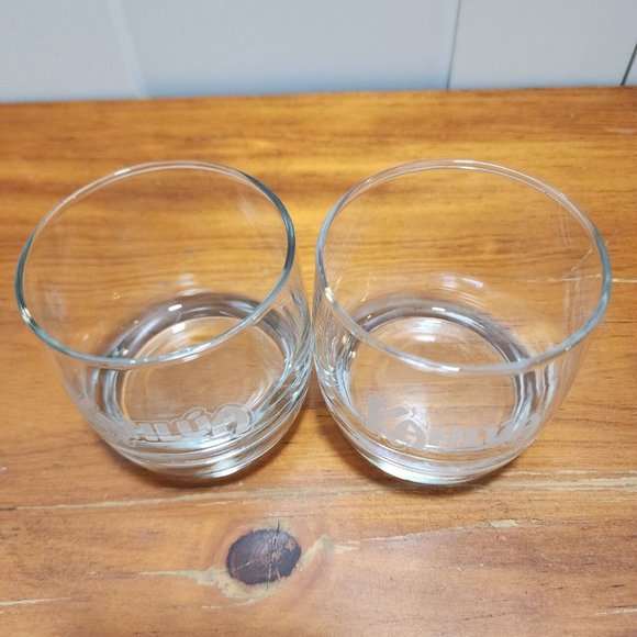 2) Kahlua Collectors Lowball Rock Cocktail Tumbler 3" barware glass 12 oz - Picture 2 of 11